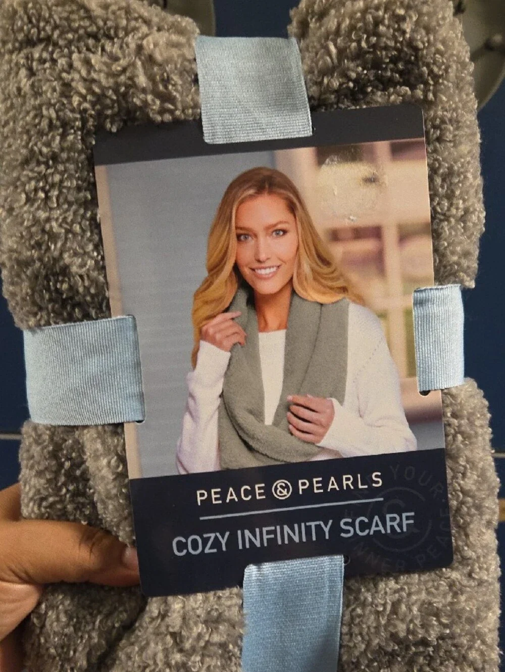 Cozy Infinity Scarf in Light Grey